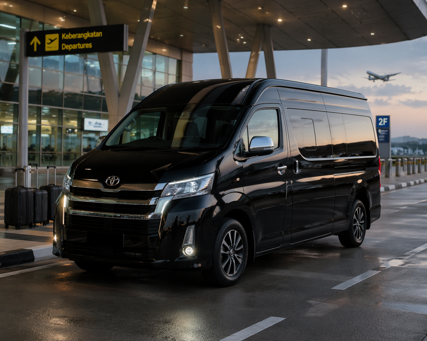 hiace premio transportasi bandara