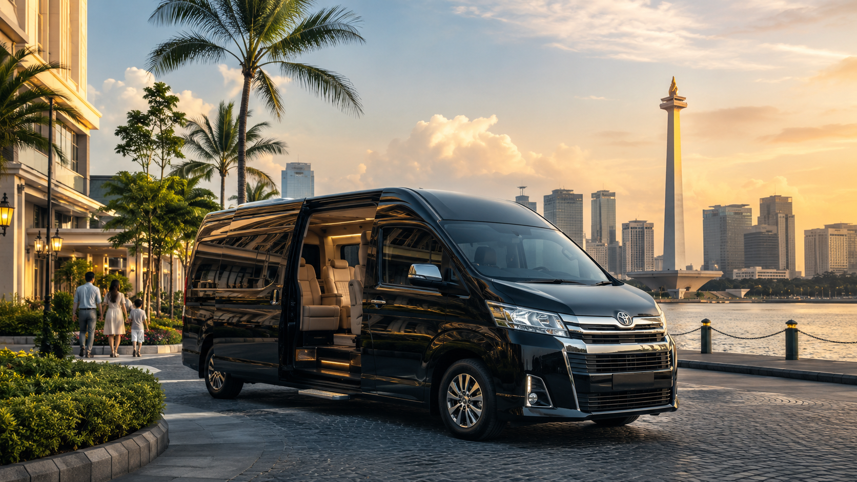 rekomendasi tempat wisata premium dengan sewa hiace luxury - royal class trans